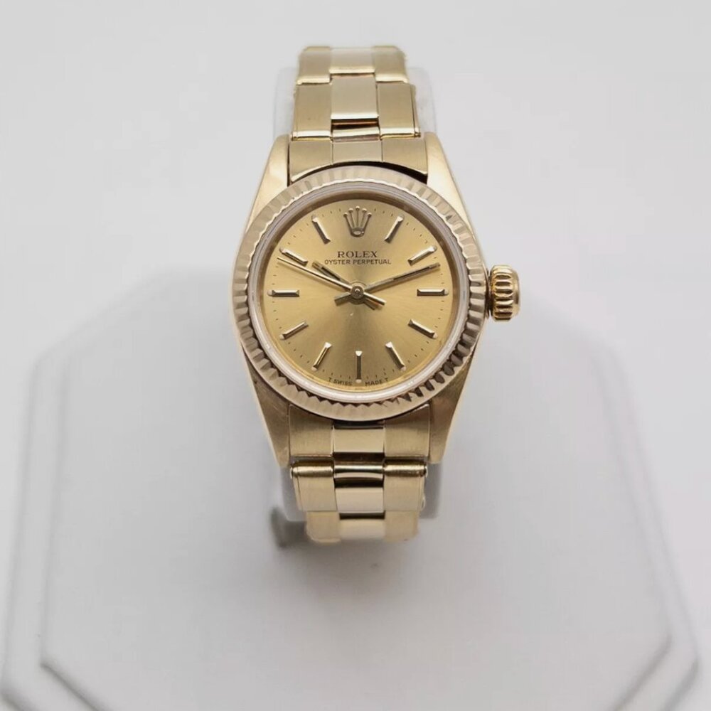Sale! Rolex Champagne Ladies 14k Yellow Gold Watch
